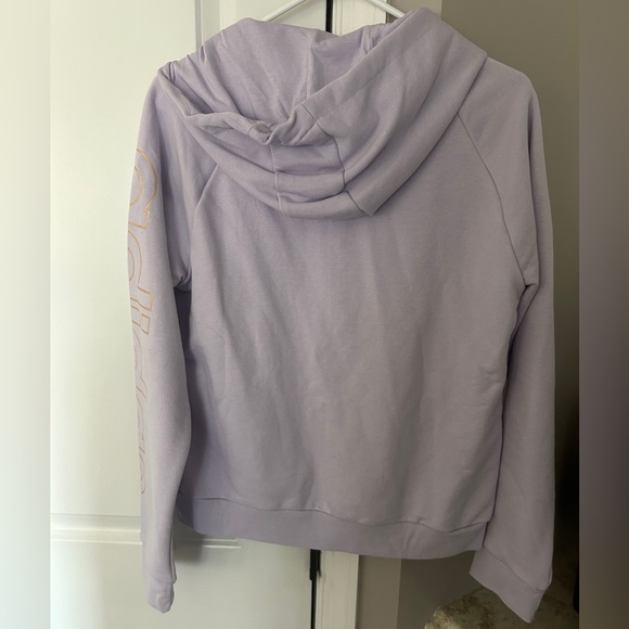 Women’s Adidas Full Zip Hoodie Sweatshirt Gold purple Large - Picture 5 of 11